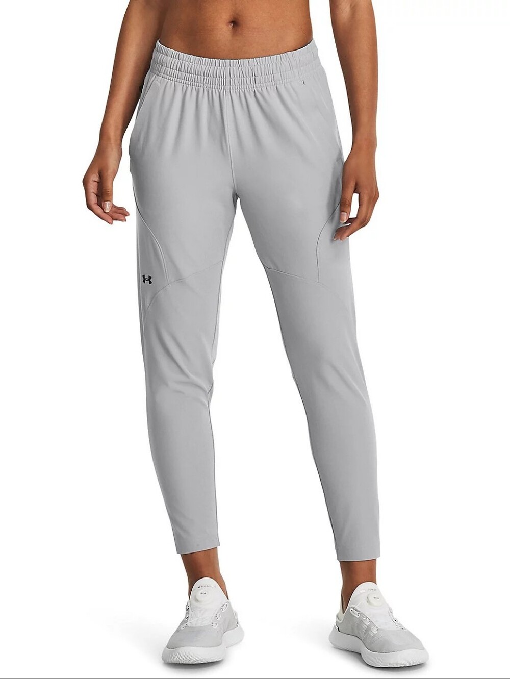 NWT Under Armour Women's Unstoppable Hybrid Pants Performance Joggers Gray Sz L